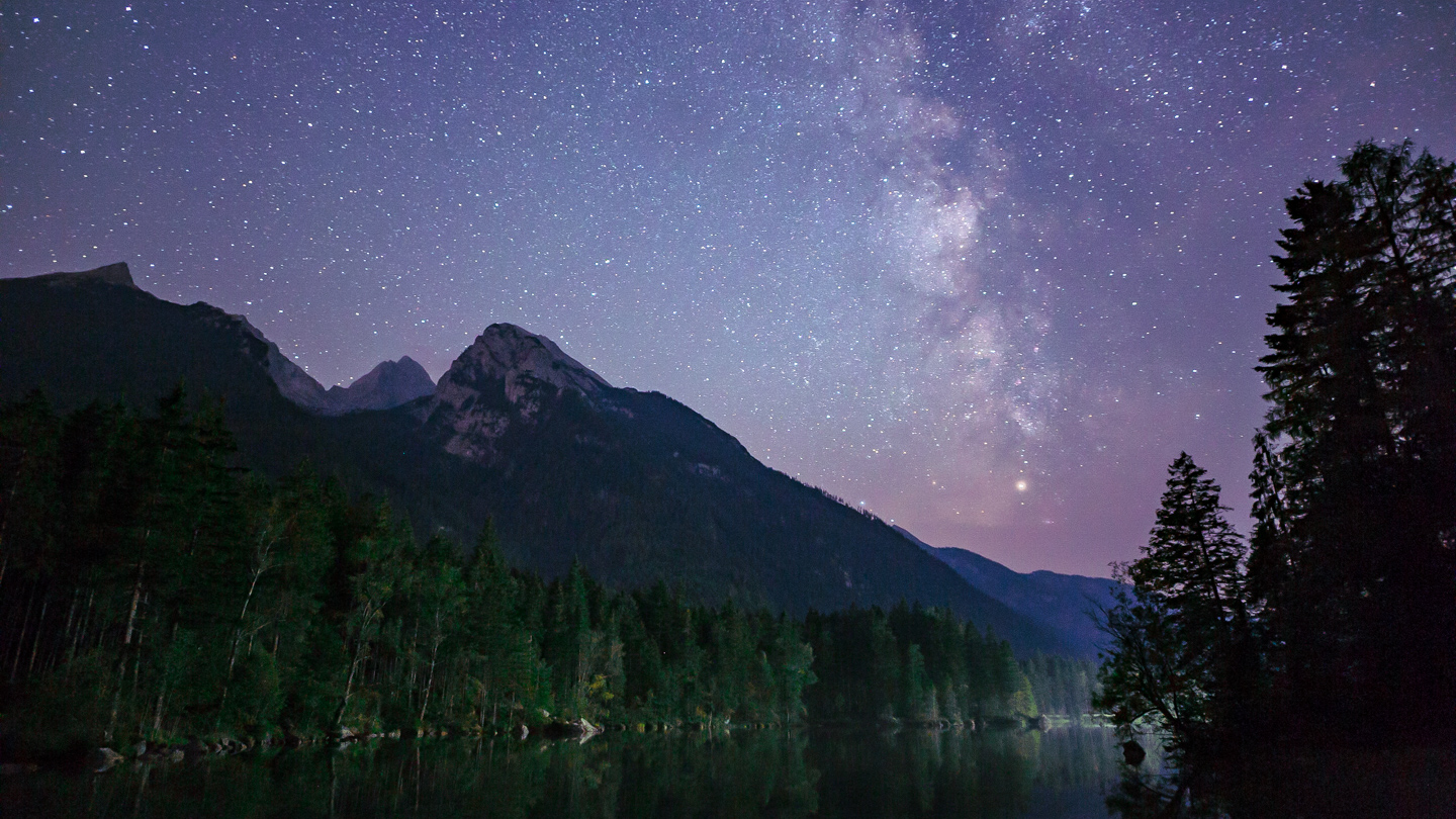 Berchtesgaden National Park, Milky Way above the Hintersee