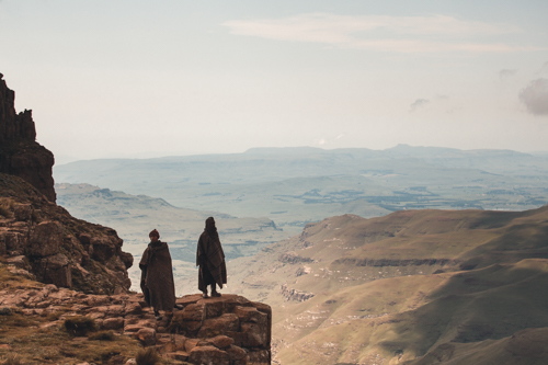 Lesotho shepherds, Sani Pass